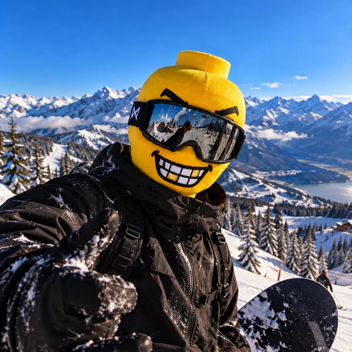 Mask style 4 on the mountain